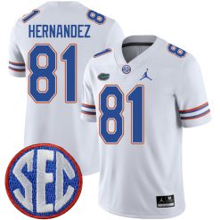 Aaron Hernandez Florida Gators Football White Away Jersey - All Stitched