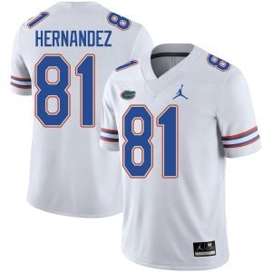 Aaron Hernandez Florida Gators Football White Away Jersey - All Stitched