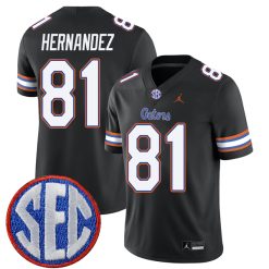 Aaron Hernandez Florida Gators Football Black Alternate Jersey - All Stitched