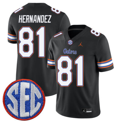 Aaron Hernandez Florida Gators Football Black Alternate Jersey - All Stitched