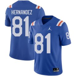 Aaron Hernandez Florida Gators Football Royal Throwback Jersey - All Stitched