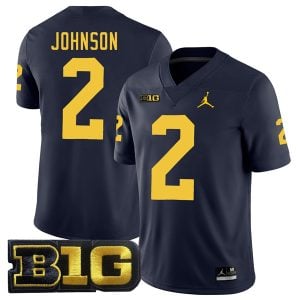 Will Johnson Michigan Wolverines Football Navy Home Jersey - All Stitched