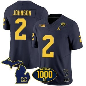 Will Johnson Michigan Wolverines Football Navy Vapor F.U.S.E Limited Jersey - All Stitched