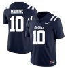 Eli Manning Ole Miss Rebels Football Navy Home Jersey - All Stitched