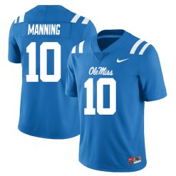 Eli Manning Ole Miss Rebels Football Powder Blue Alternate Jersey - All Stitched