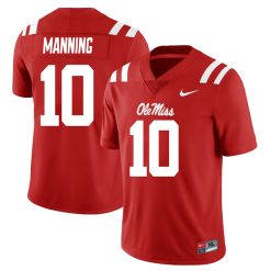 Eli Manning Ole Miss Rebels Football Red Alternate Jersey - All Stitched