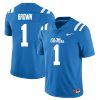 AJ Brown Ole Miss Rebels Football Powder Blue Alternate Jersey - All Stitched