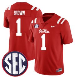AJ Brown Ole Miss Rebels Football Red Alternate Jersey - All Stitched