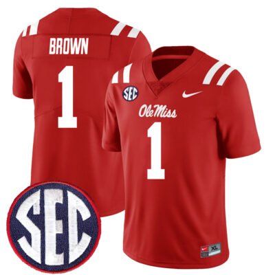 AJ Brown Ole Miss Rebels Football Red Alternate Jersey - All Stitched