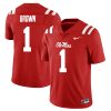 AJ Brown Ole Miss Rebels Football Red Alternate Jersey - All Stitched