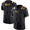 AJ Brown Ole Miss Rebels Football Black Gold Jersey - All Stitched