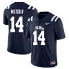 DK Metcalf Ole Miss Rebels Football Navy Home Jersey - All Stitched