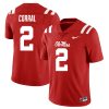 Matt Corral Ole Miss Rebels Football Red Alternate Jersey - All Stitched