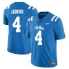 Quinshon Judkins Ole Miss Rebels Football Powder Blue Alternate Jersey - All Stitched