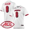 Lamar Jackson Louisville Cardinals Football White Away Jersey - All Stitched