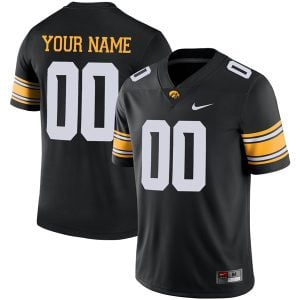 Custom Iowa Hawkeyes Football Black Alumni Limited Jersey - All Stitched