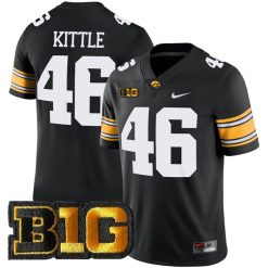George Kittle Iowa Hawkeyes Football Black Home Jersey - All Stitched