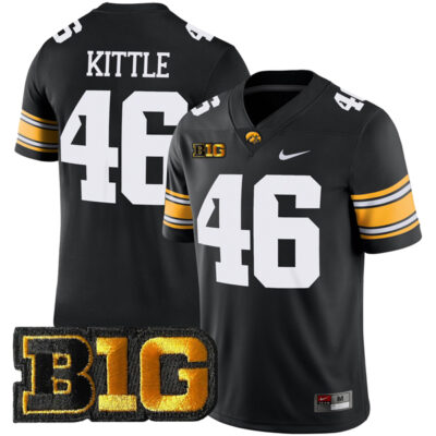 George Kittle Iowa Hawkeyes Football Black Home Jersey - All Stitched