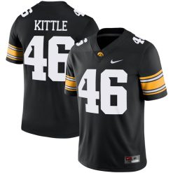 George Kittle Iowa Hawkeyes Football Black Home Jersey - All Stitched