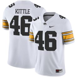 George Kittle Iowa Hawkeyes Football White Away Jersey - All Stitched
