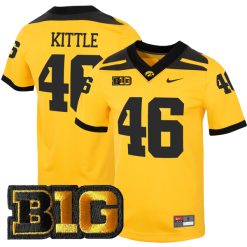 George Kittle Iowa Hawkeyes Football Gold Alternate Jersey - All Stitched