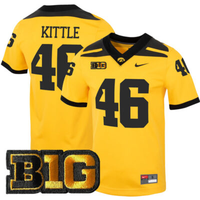 George Kittle Iowa Hawkeyes Football Gold Alternate Jersey - All Stitched