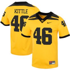 George Kittle Iowa Hawkeyes Football Gold Alternate Jersey - All Stitched