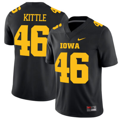 George Kittle Iowa Hawkeyes Football Black Alternate Jersey - All Stitched