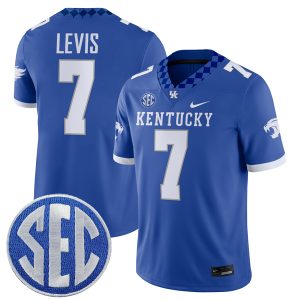 Will Levis Kentucky Wildcats Football Royal Blue Home Jersey - All Stitched