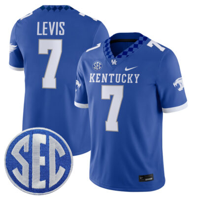 Will Levis Kentucky Wildcats Football Royal Blue Home Jersey - All Stitched