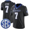 Will Levis Kentucky Wildcats Football Black Alternate Jersey - All Stitched