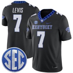 Will Levis Kentucky Wildcats Football Black Alternate Jersey - All Stitched