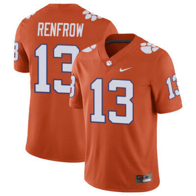 Hunter Renfrow Clemson Tigers Football Orange Home Jersey - All Stitched