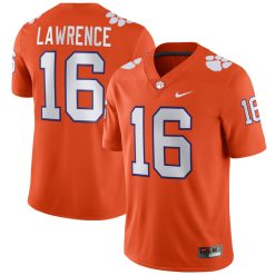 Trevor Lawrence Clemson Tigers Football Orange Home Jersey - All Stitched