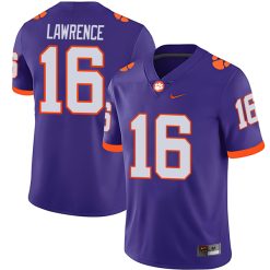 Trevor Lawrence Clemson Tigers Football Purple Alternate Jersey - All Stitched