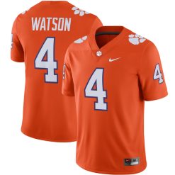 Deshaun Watson Clemson Tigers Football Orange Home Jersey - All Stitched