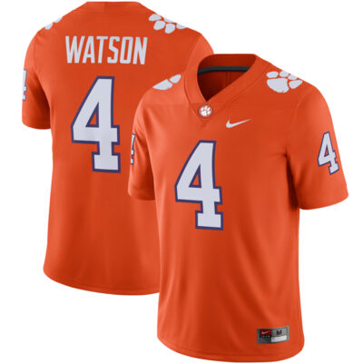 Deshaun Watson Clemson Tigers Football Orange Home Jersey - All Stitched