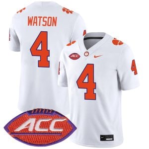 Deshaun Watson Clemson Tigers Football White Away Jersey - All Stitched