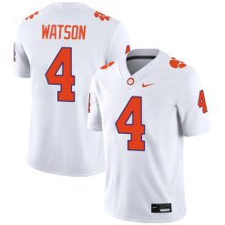Deshaun Watson Clemson Tigers Football White Away Jersey - All Stitched