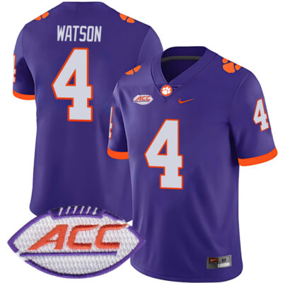 Deshaun Watson Clemson Tigers Football Purple Alternate Jersey - All Stitched