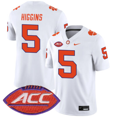 Tee Higgins Clemson Tigers Football White Away Jersey - All Stitched