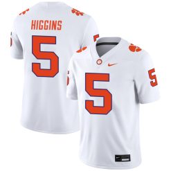 Tee Higgins Clemson Tigers Football White Away Jersey - All Stitched