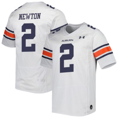 Cam Newton Auburn Tigers Football White Away Jersey - All Stitched