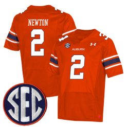 Cam Newton Auburn Tigers Football Orange Alternate Jersey - All Stitched