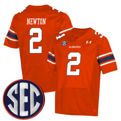 Cam Newton Auburn Tigers Football Orange Alternate Jersey - All Stitched