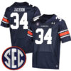 Bo Jackson Auburn Tigers Football Navy Home Jersey - All Stitched