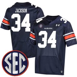 Bo Jackson Auburn Tigers Football Navy Home Jersey - All Stitched