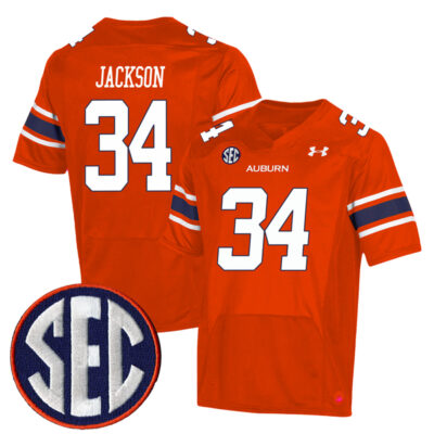 Bo Jackson Auburn Tigers Football Orange Alternate Jersey - All Stitched