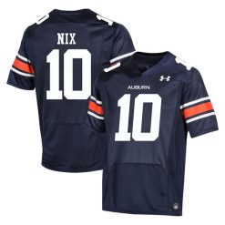 Bo Nix Auburn Tigers Football Navy Home Jersey - All Stitched