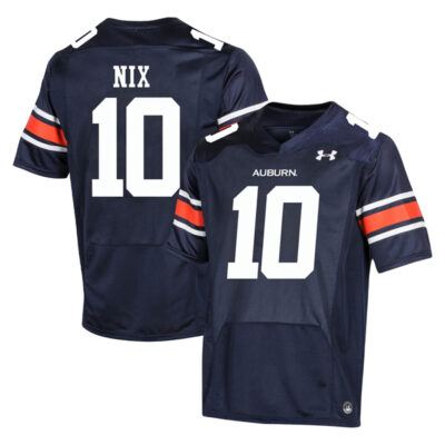 Bo Nix Auburn Tigers Football Navy Home Jersey - All Stitched